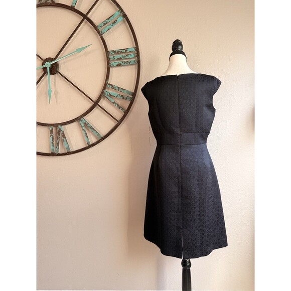 Tahari ASL Dress Black Sleeveless Textured Lined Size 8 NWT - Picture 2 of 5